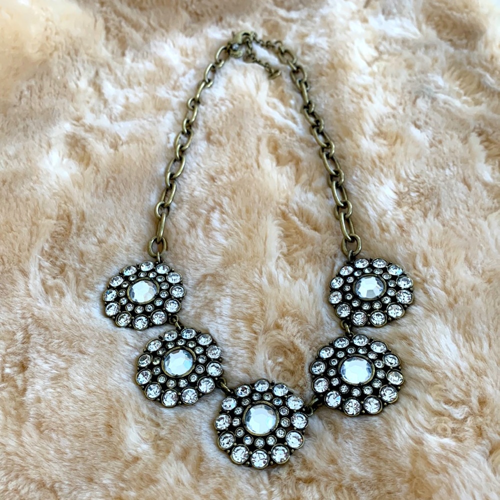 J Crew “Diamond” Flower necklace